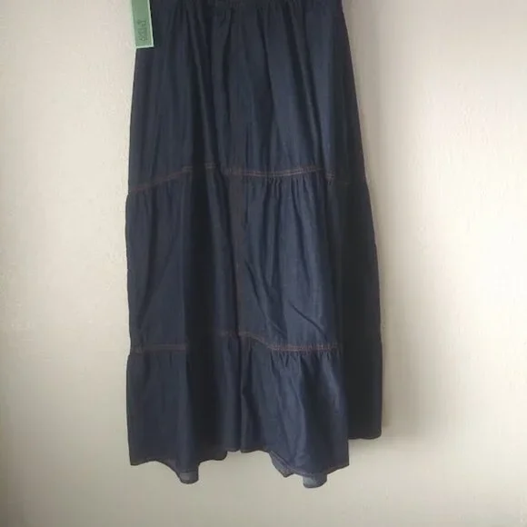 Terra & Sky Jean flutter sleeve midi women's size 4X dress - Picture 6 of 15